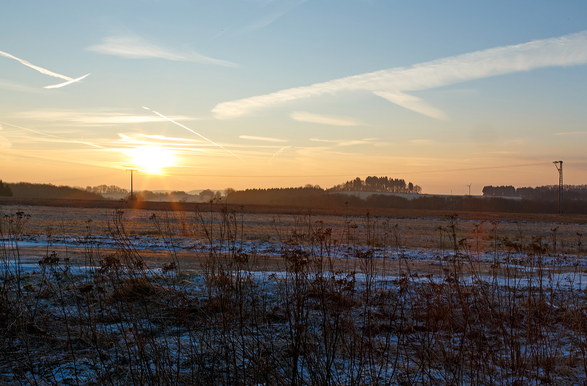
Die Sonne ist gerade aufgegangen, Nisterau am 21.01.15.