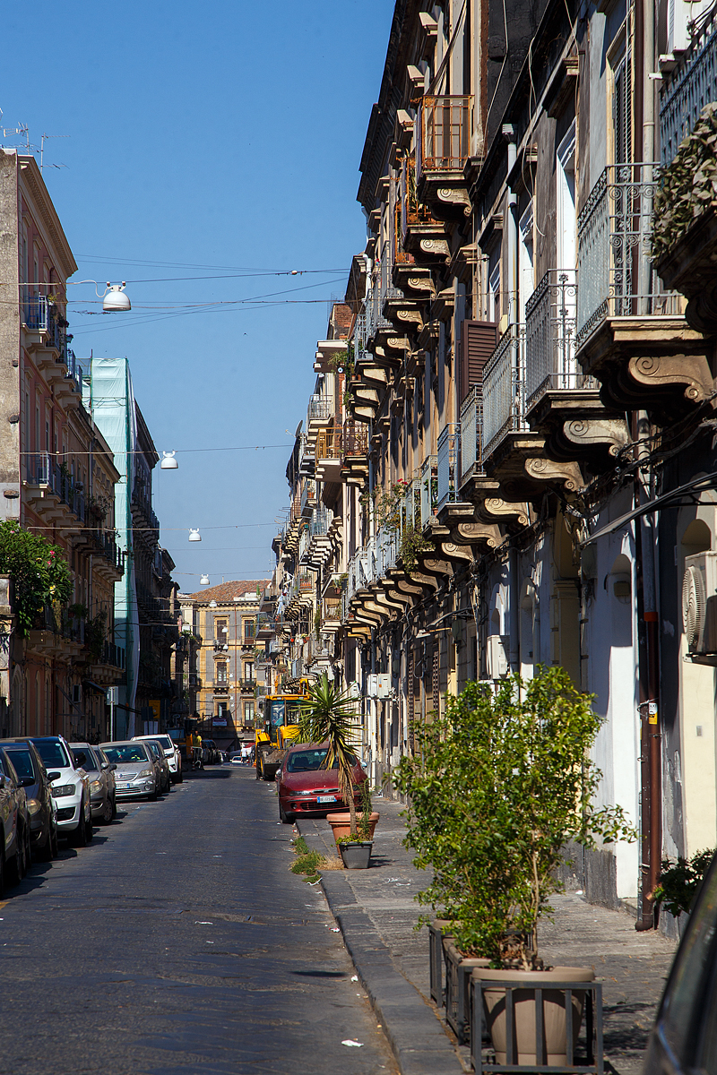 In den Stra�en von Catania (Sizilien) am 20.07.2022.